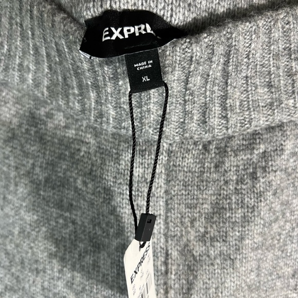 Size XL EXPRESS women’s Gray Knit Loungewear Leggings Stretch Casual - Picture 7 of 10